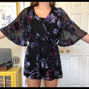 Short Floral Romper